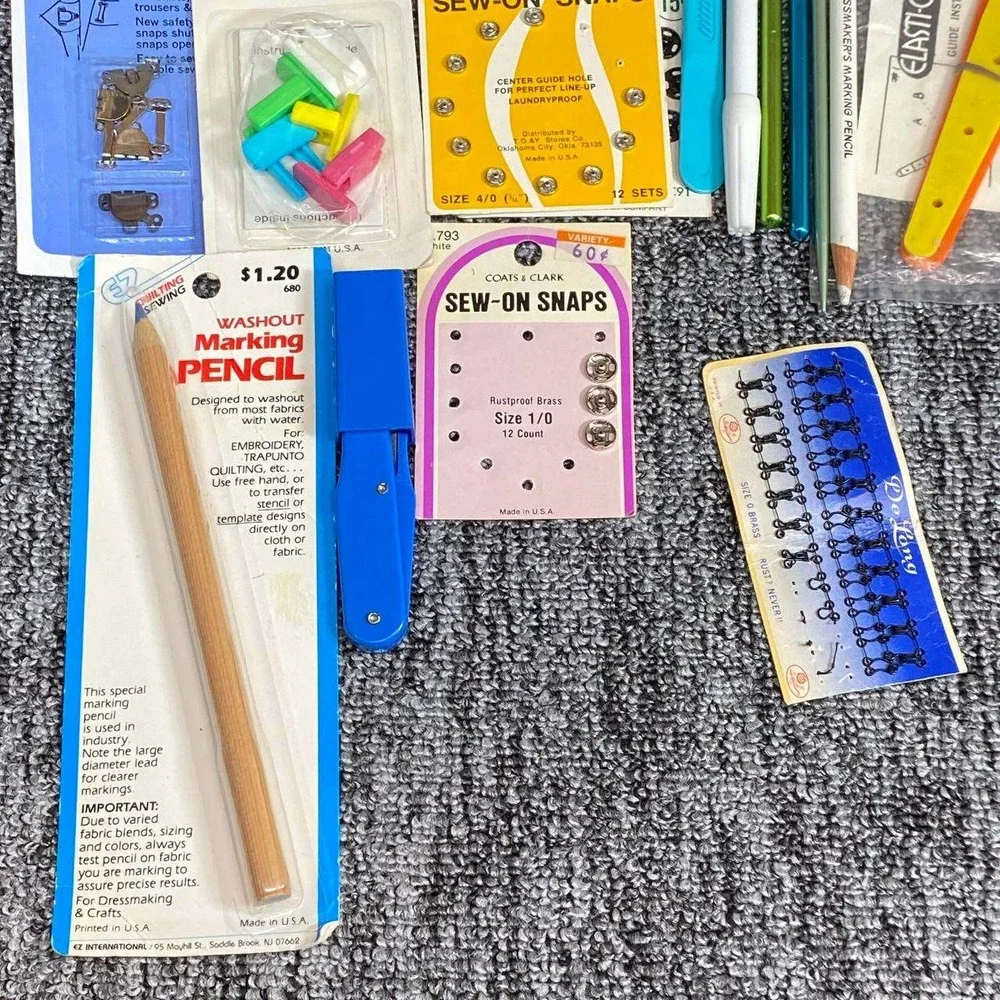 Singer Wrights Vintage Sewing Notions Lot Unisex OS Mixed Retro Craft‎ Supplies